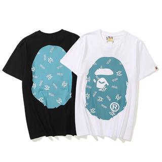 Áo thun cotton tay ngắn in hình BAPE thời trang