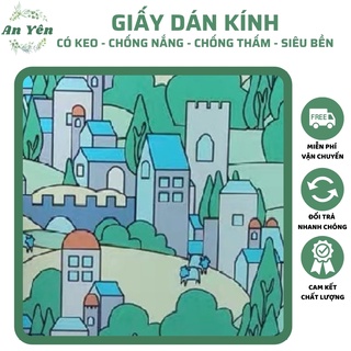 GIẤY DÁN KÍNH NHÀ CỬA ĐỒI NÚI KHỔ 90,DECAL DÁN KÍNH MỜ CHỐNG NẮNG CHỐNG NƯỚC
