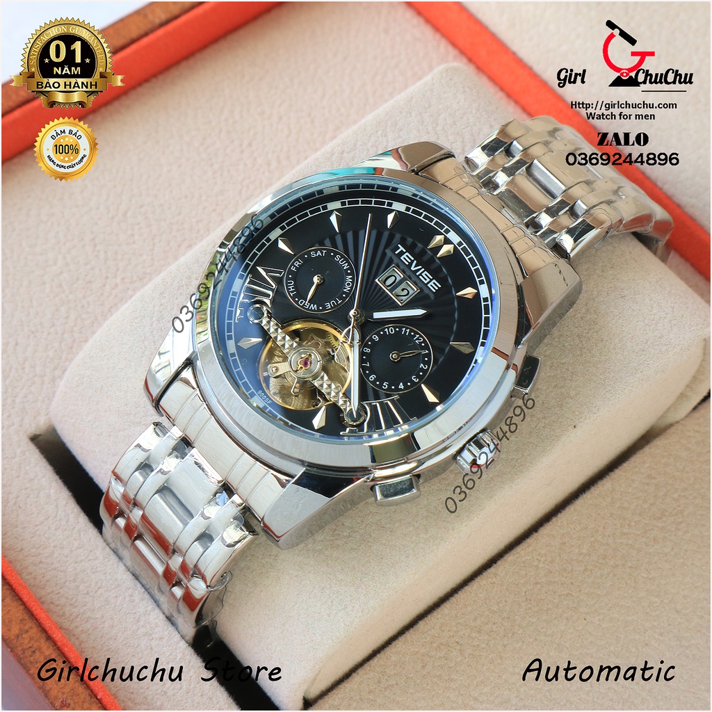 Đồng Hồ Nam Tevise Cơ Lộ Máy Với Các Chức Năng Lịch, Ngày Rất Tiện Lợi, Máy Cơ Tự Động Không Cần Dùng Pin | BigBuy360 - bigbuy360.vn