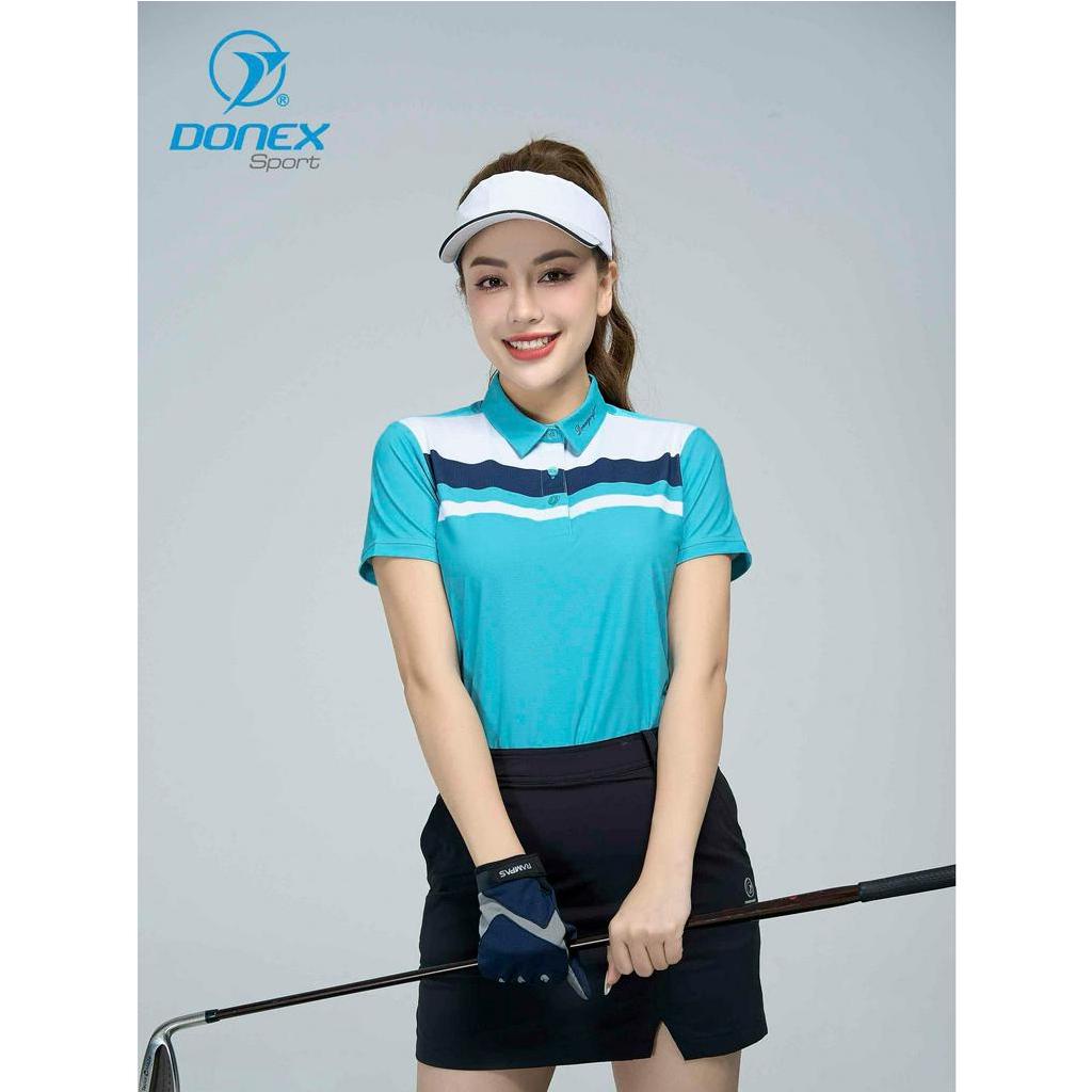 Áo Thể Thao Chơi Golf Nữ DONEX AC-3814 Form Regular, In Chuyển Nhiệt Siêu Bền Màu