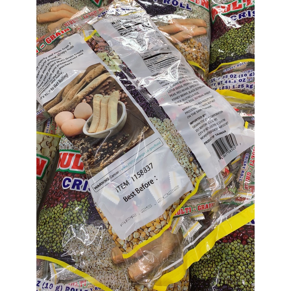 Bánh Ngũ Cốc Multi Grain Crispy Roll gói 1,25kg Ngũ cốc
