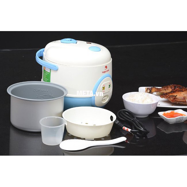 [Mã ELMS05 giảm 5% đơn 300k]Nồi cơm điện HAPPYCOOK 0.6 lít HC60