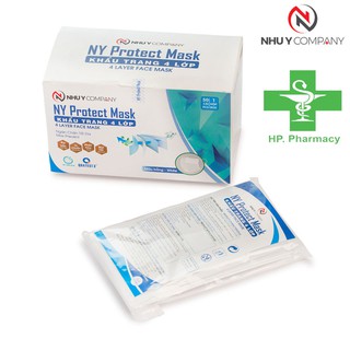 Hộp 50 Chiếc Khẩu Trang Y Tế 4 Lớp Kháng Khuẩn Như Ý NY Protect Mask