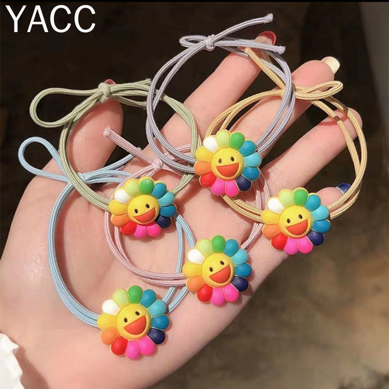 Dây Buộc Tóc Hình Bông Hoa Hướng Dương Phong Cách Hàn Quốc