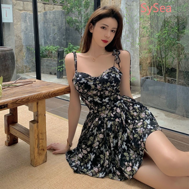 Đầm Chiffon Không Tay Họa Tiết Hoa Thời Trang Mùa Hè Cho Nữ