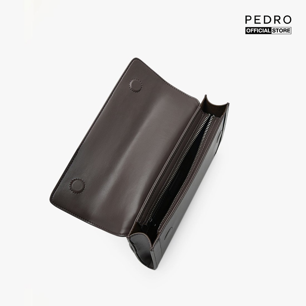 PEDRO - Clutch nam chữ nhật nắp gập Suede PM2-46320056-29