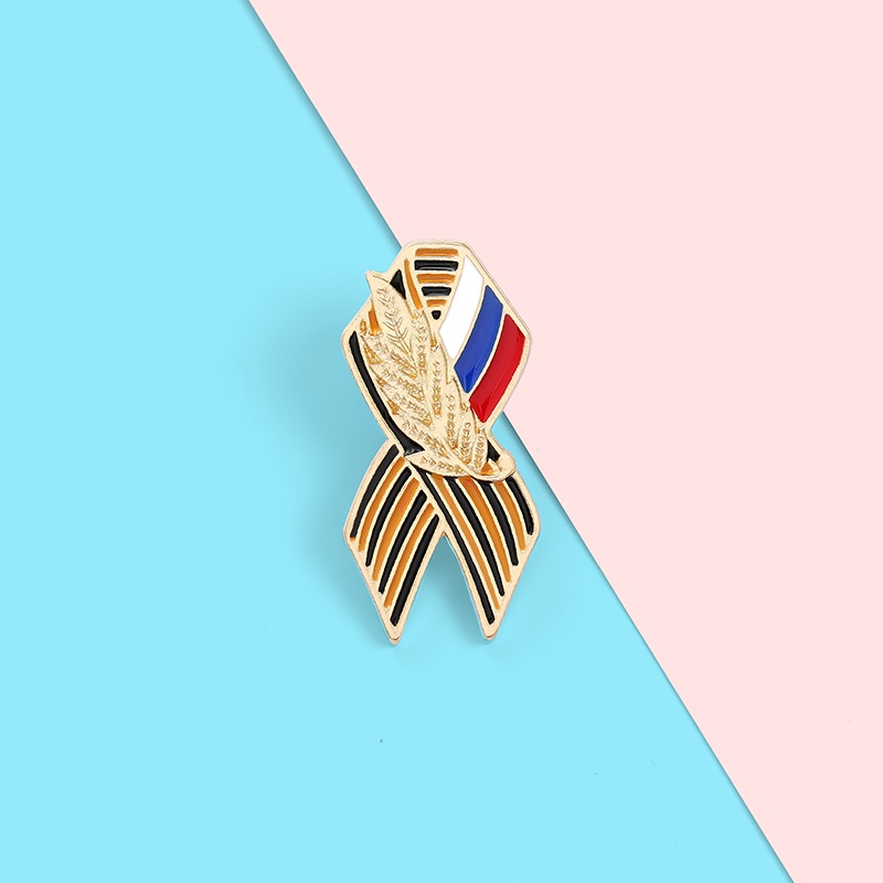 Ghim cài áo hình biểu tượng dây ruy băng ngày chiến thắng St. George độc đáo