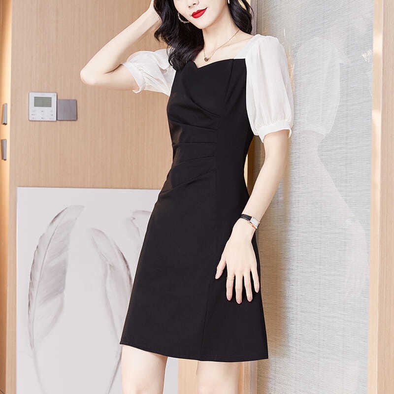 Đầm ôm eo phong cách Pháp thời trang mùa hè hàng mới