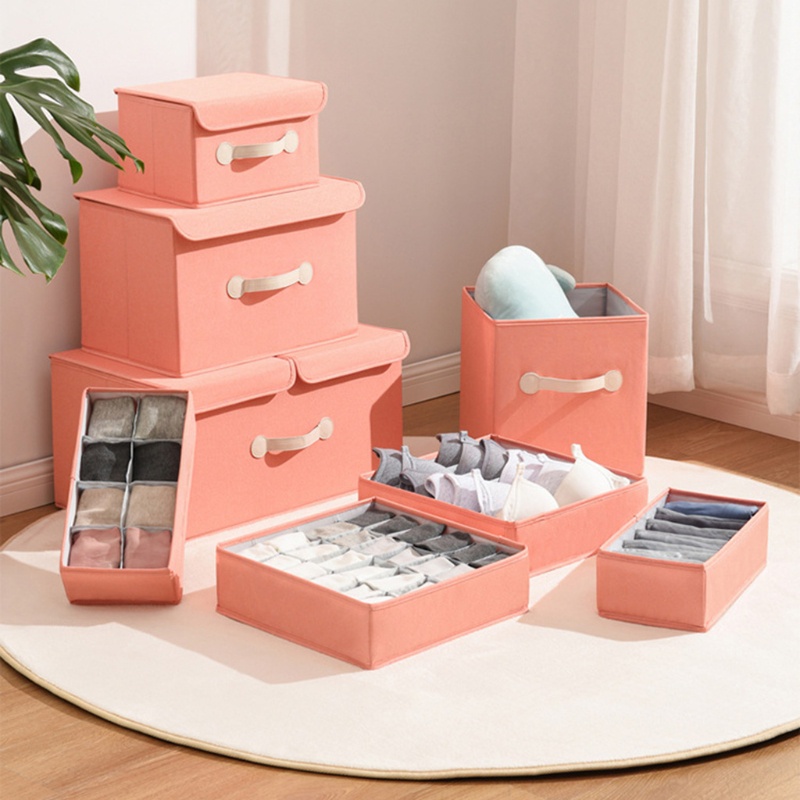 Set 4 Hộp Đựng Đồ Lót / Vớ Có Thể Gấp Gọn Tiện Dụng Cho Gia Đình
