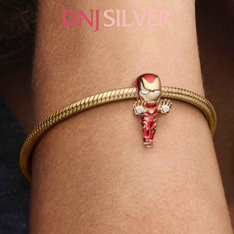 Charm bạc 925 cao cấp, hàng chuẩn bạc - Charm Marvel The Avengers Iron Man thích hợp để mix vòng tay charm - DN326