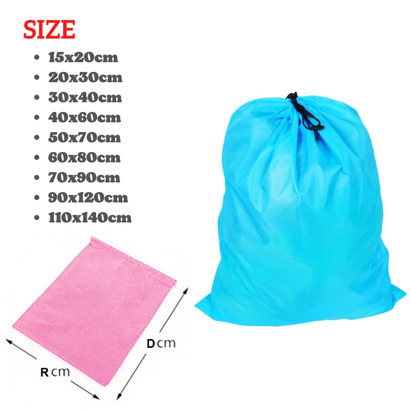 Túi dây rút chống thấm đựng quần áo chăn ga gối nệm đồ du lịch cắm trại nhiều màu sắc và kích thướt lựa chọn