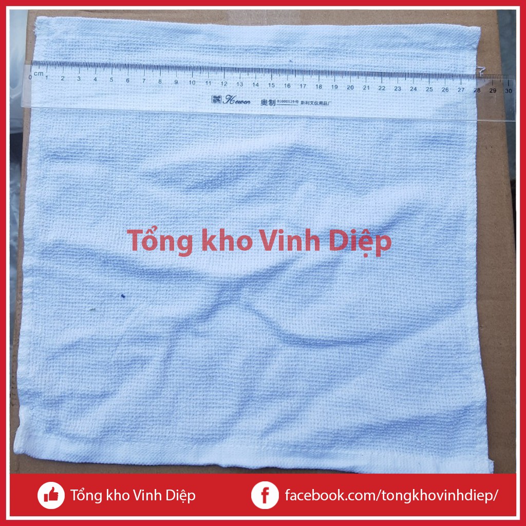 01 chiếc khăn mặt, khăn lau bát đũa vuông khổ 28x28cm - Hàng bền đẹp