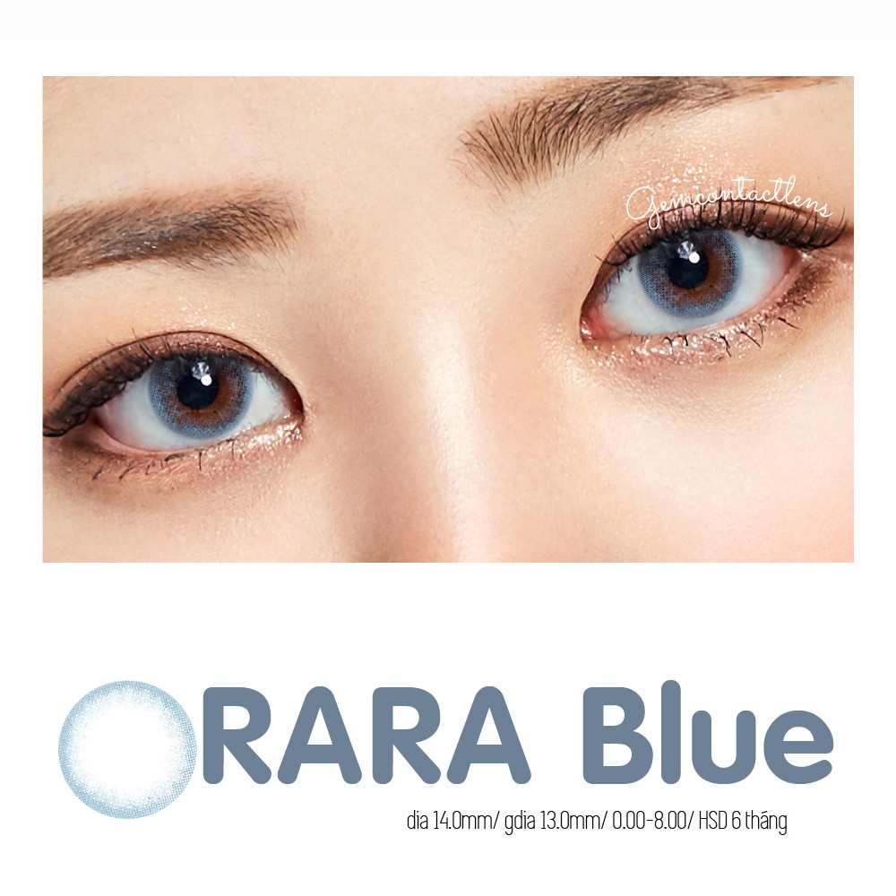 OLENS Lens áp tròng RARA BLUE - HSD 6 THÁNG - Áp Tròng XanhTự Nhiên Ẩm Cao Phù Hợp Mắt Nhạy Cảm