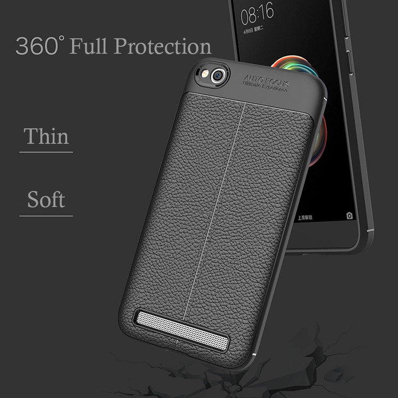 Ốp Lưng Xiaomi Redmi 5A dẻo giả da chống sốc