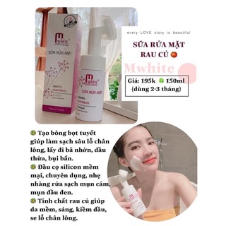 Sữa Rửa Mặt Tạo Bọt Massage Mwhite