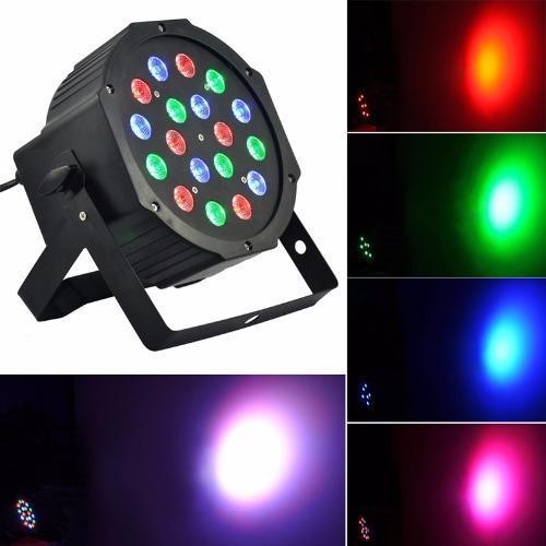 [FREE SHIP => 50K ] Đèn sân khấu Flat Par Light 18 Led Cảm ứng âm thanh