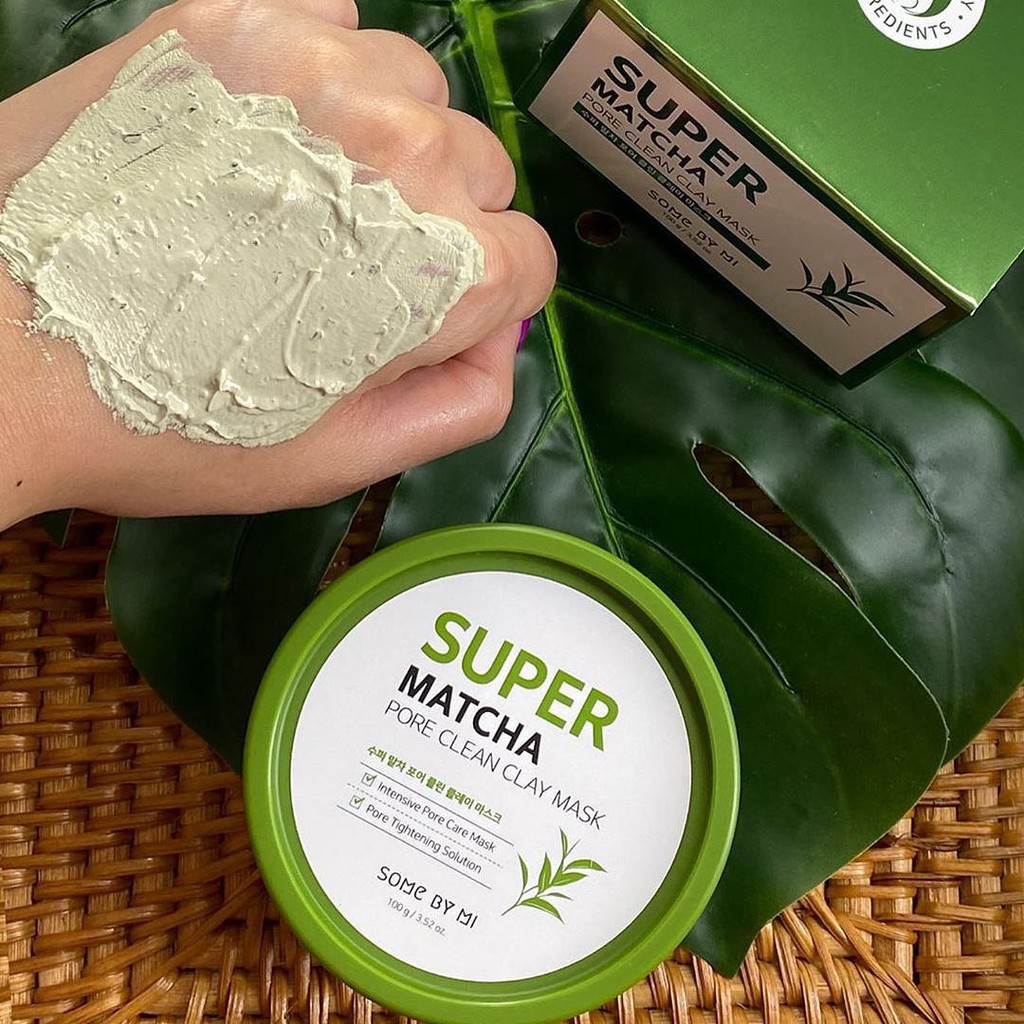 Mặt Nạ Đất Sét Làm Sạch Se Khít Lỗ Chân Lông Some By Mi Super Matcha Pore Clean Clay Mask