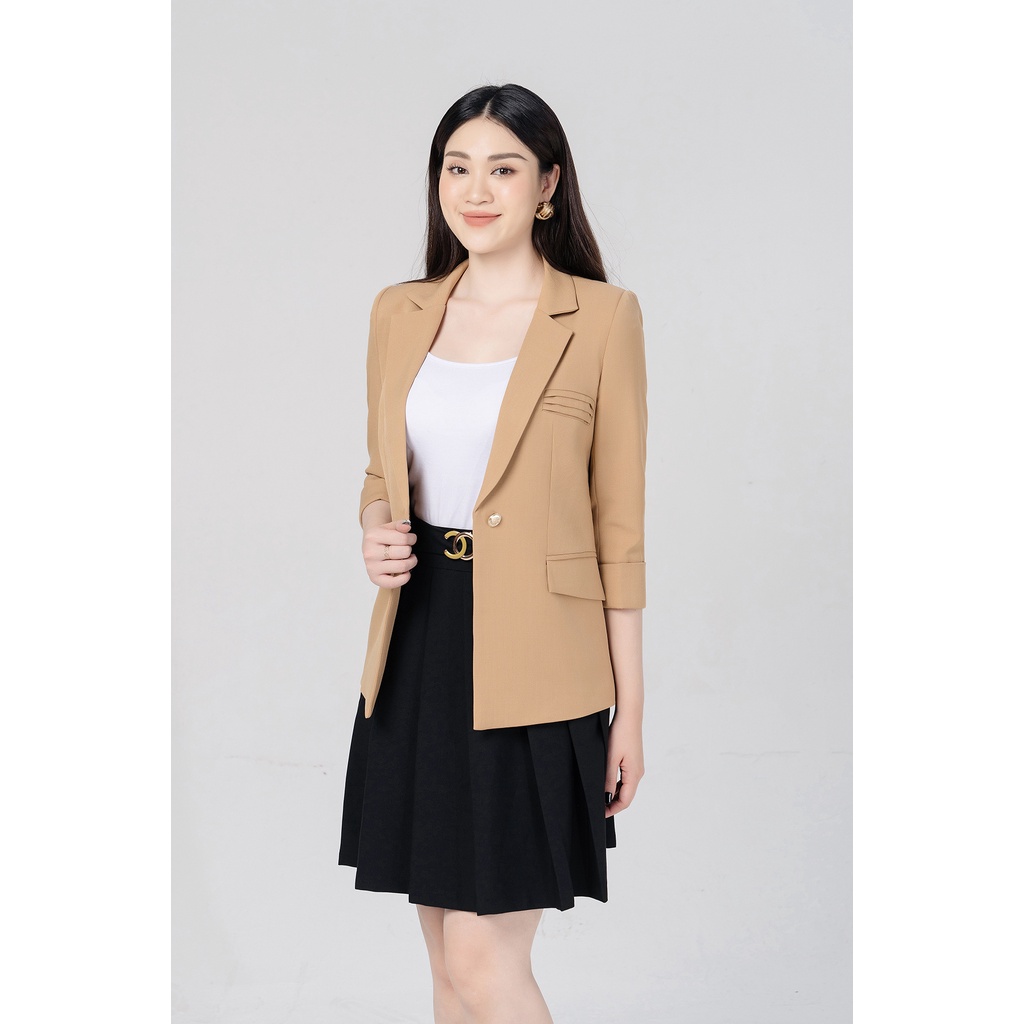 Áo Vest Nữ Công Sở Luperi LFBZ081 Thiết Kế dáng blazer một cúc trẻ trung dễ phối đồ