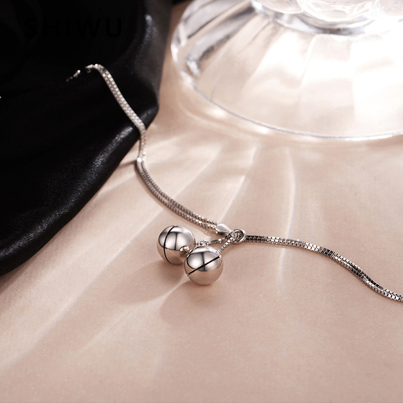 Dây chuyền mặt hình hai quả chuông phong cách thời trang hàn quốc