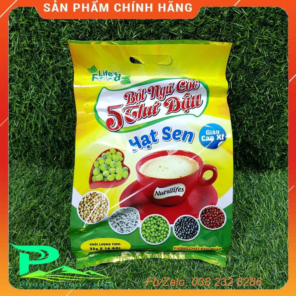 Bột đậu xanh hạt sen có đường uống liền - bịch 300g (12gói x 25g) - Life's Food