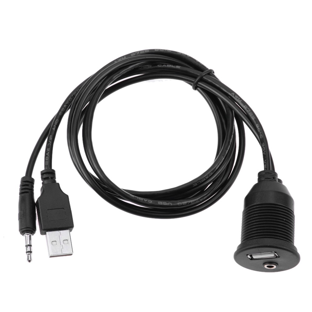 Dây Cáp Nối Dài 1m Cổng Usb 2.0 3.5mm M/F Aux