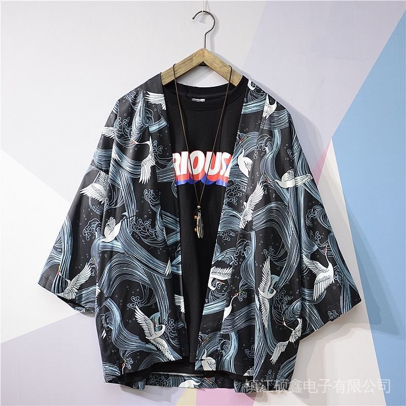 Áo Khoác Kimono Tay Ngắn Chống Nắng Thời Trang Cho Cặp Đôi