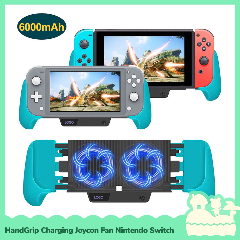 [Sẵn VN - NowShip] Phụ Kiện Tay Cầm Hand Grip Case Charging Với Fan Cho Nintendo Switch NS, Nintendo Switch Lite