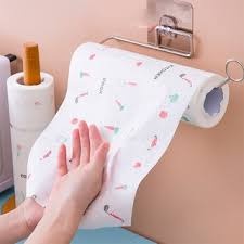 Cuộn giấy lau nhà bếp đa năng có thể tái sử dụng nhiều lần cuộn hoa trắng