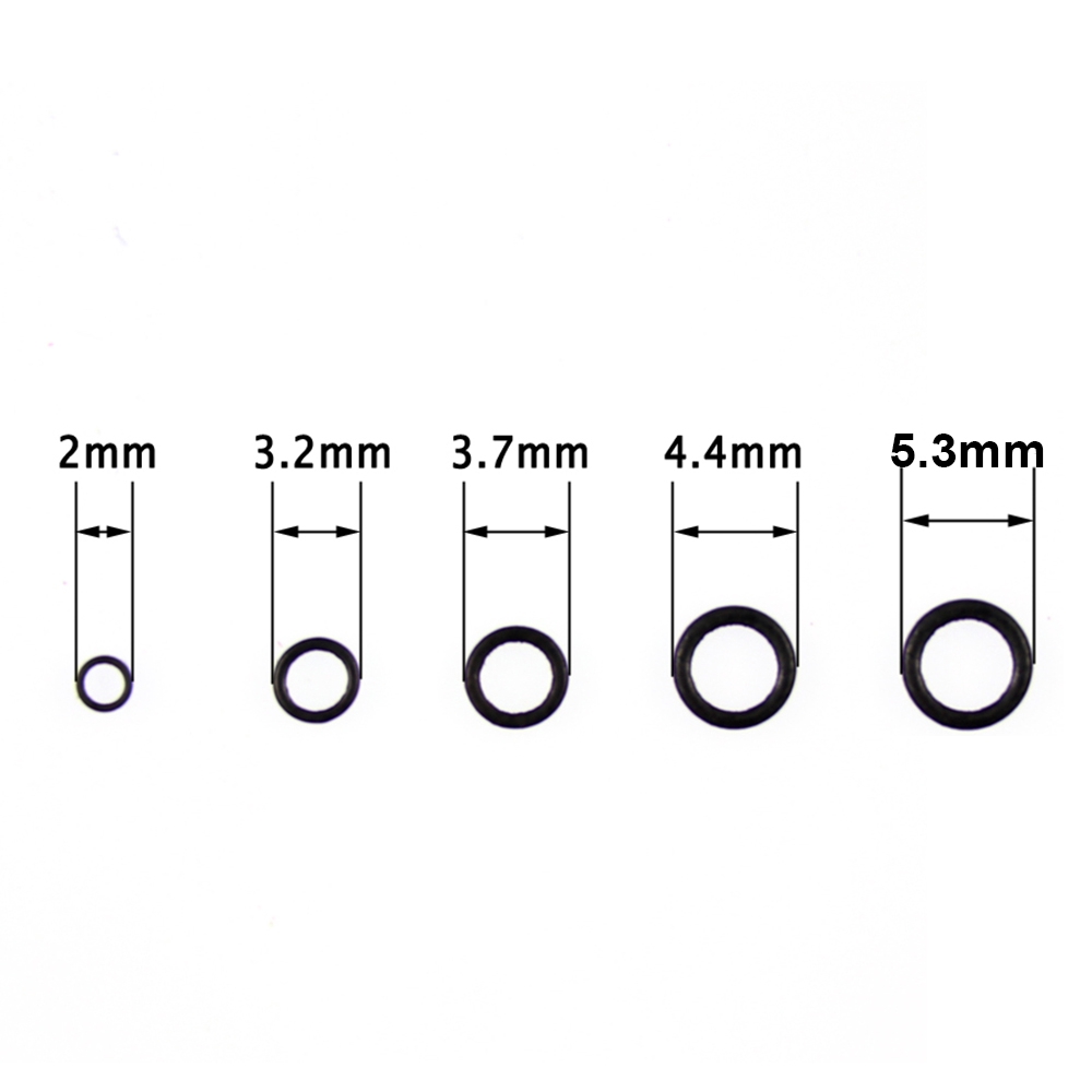 MUVAKO Set 30/60/90 Vòng Kim Loại 2mm 3.2mm 3.7mm 4.4mm 5.3mm Chuyên Dụng Cho Câu Cá