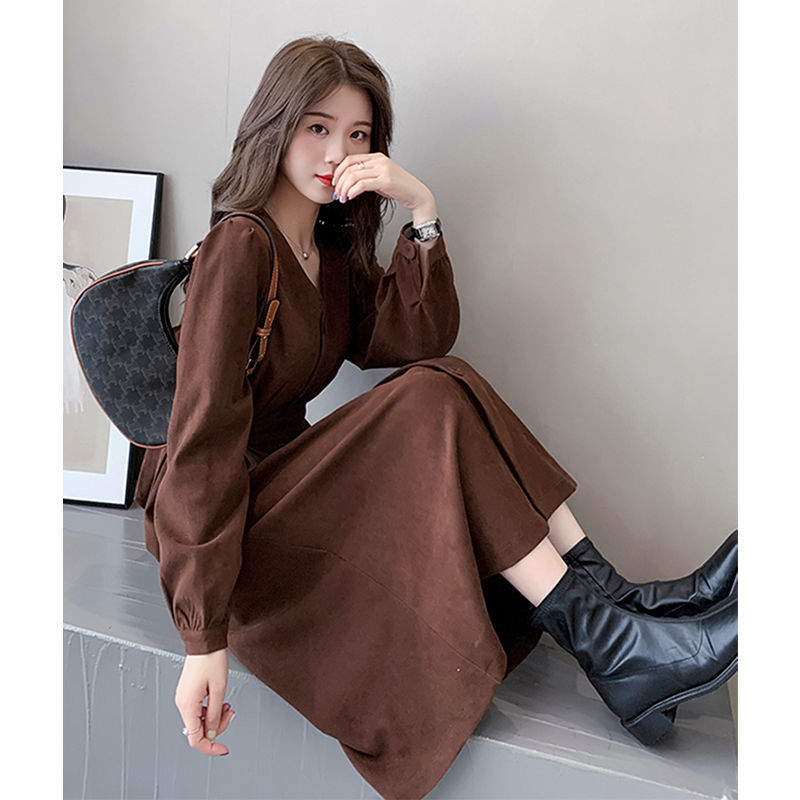 ❥ Đầm Dáng Dài Kiểu Đường Phố Pháp Thời Trang Thu Đông Cho Nữ