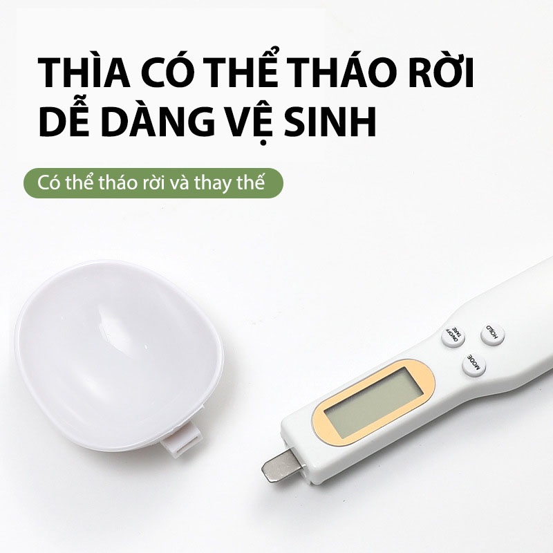 Thìa Cân Tiểu Ly Điện Tử YOOTA BABY Đong Sữa Bột, Đồ Ăn Dặm Cho Bé Định Lượng 500gram