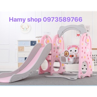 Cầu trượt xích đu Hello kitty cao cấp có nhạc cho bé!!!!