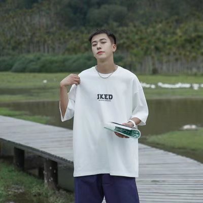 Áo Thun Tay Ngắn Dáng Rộng In Chữ Cỡ Lớn Thoải Mái Thời Trang Mùa Hè Cho Nam M-5XL