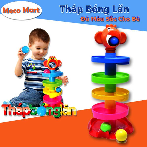 THÁP BÓNG LĂN SATO 89, Đồ chơi Vận động Thả Bóng Bé Yêu Cho Bé từ 06Tháng,Nhựa An Toàn, Đồ Chơi Trí Tuệ Trẻ Em MECO MART