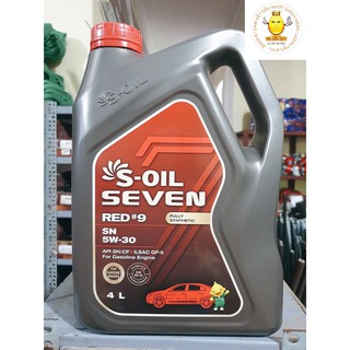 [CHÍNH HÃNG] Dầu nhớt ô tô máy xăng S-oil Red #9 - Nhập khẩu 100% từ Hàn Quốc - Phù hợp cho xe chạy xăng đời mới.