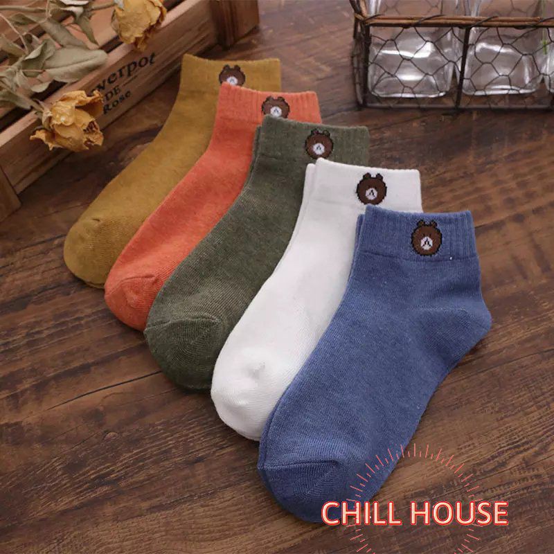 Tất gấu nữ cao cấp dễ thương đáng yêu phong cách hàn quốc thoáng khí khử mùi- co giãn 4 chiều HOT TREND - CHILLHOUSE