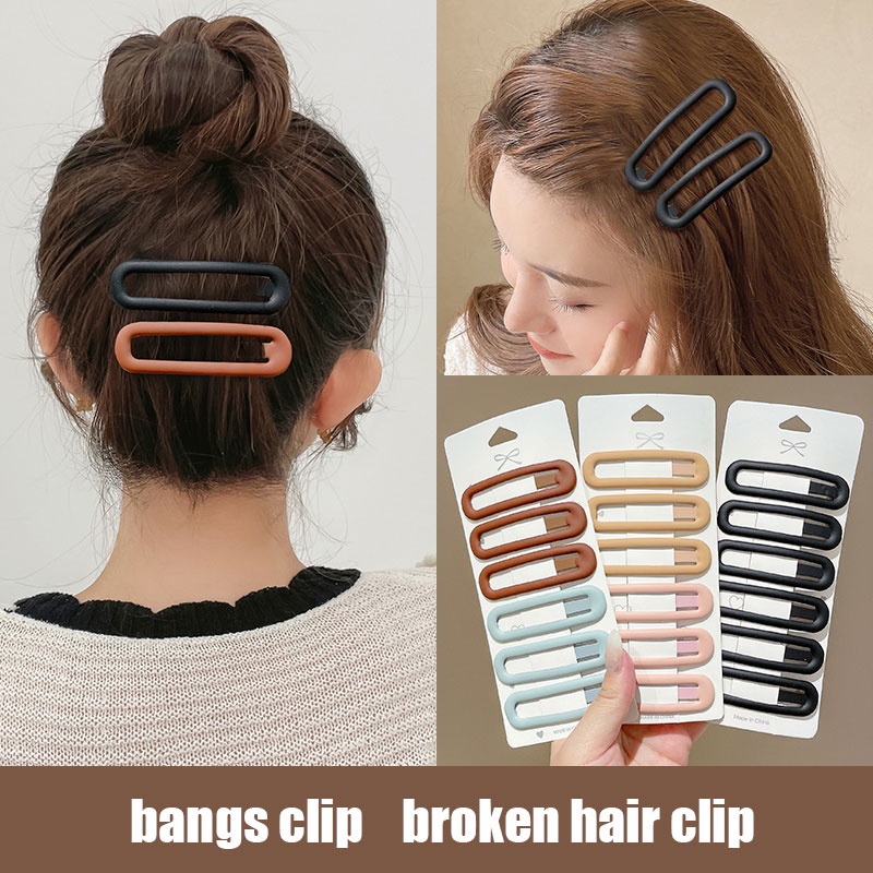 Kẹp Tóc Màu Nhám Đơn Giản Thời Trang Cho Nữ