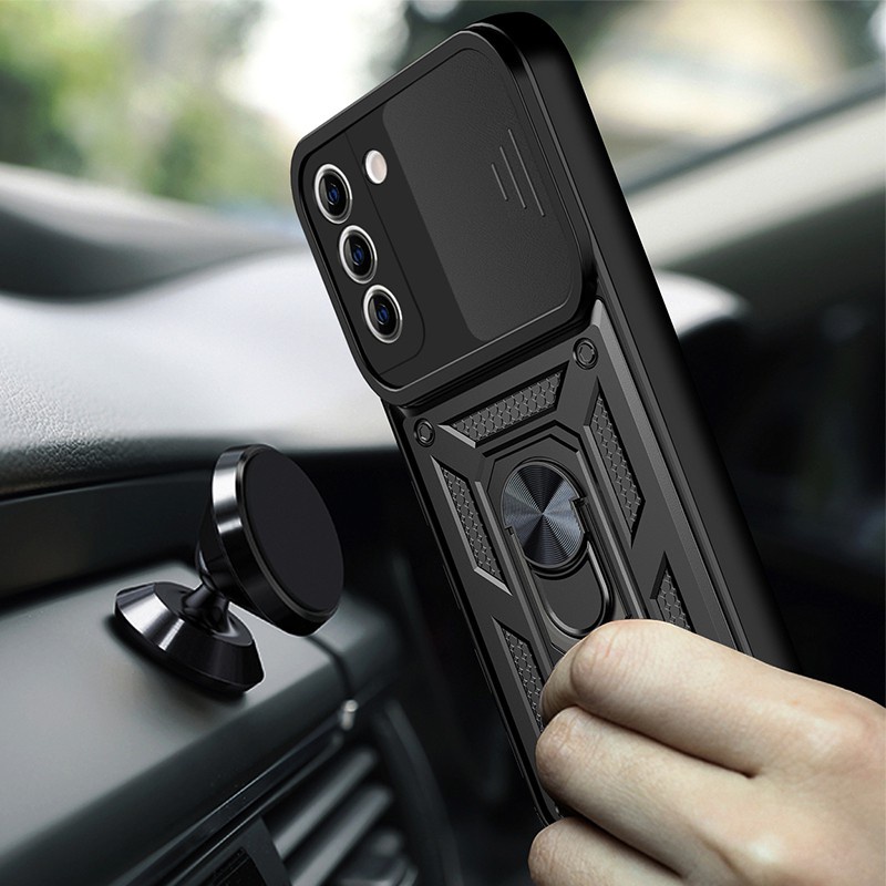 Ốp Điện Thoại PC+TPU Kiểu Giáp Có Thanh Trượt Bảo Vệ Camera Cho Samsung Galaxy Note 20 Ultra Galaxy S22 Ultra Galaxy S21 FE Galaxy A42 5G A51 5G A32 5G