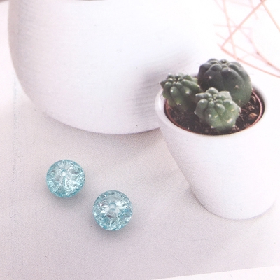 Set 100 Hạt Thủy Tinh Tròn 8mm Làm Trang Sức