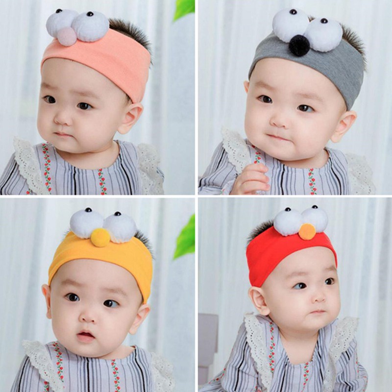 Băng Đô Cài Tóc Hình Đôi Mắt Hoạt Hình Phong Cách Hàn Quốc Dễ Thương Thời Trang Mùa Thu Cho Bé Gái Sơ Sinh