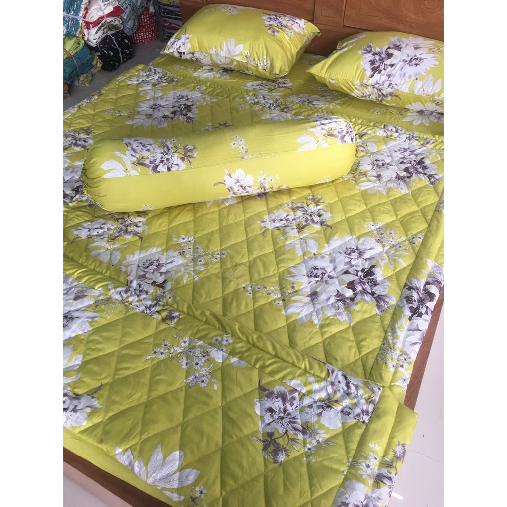 TRỌN BỘ MỀN GA GỐI Cotton Satin Lụa Hàn Quốc 1m6- IB CHỌN MẪU MỚI NHẤT