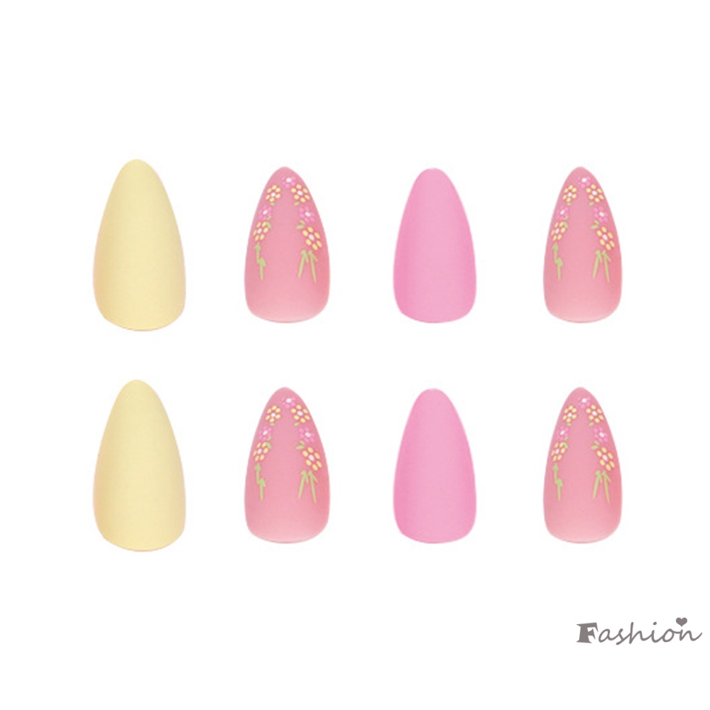 Bộ Móng Tay Giả Bền Bỉ Thoải Mái In Họa Tiết Hoa Cho Salon Làm Móng