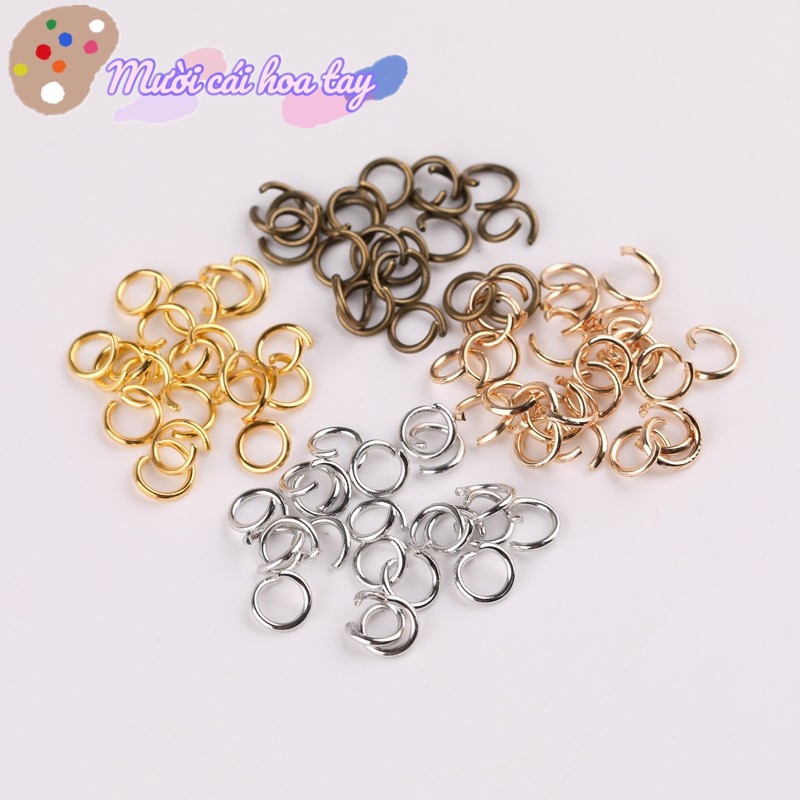 Khoen Tròn Inox 3-5mm Dùng Xỏ Làm Dây Chuyền Bông Tai Móc Khóa Nguyên Liệu Làm Phụ Kiện Trang Sức Thời Trang