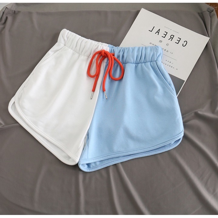 Quần short thể thao IELGY lưng cao co giãn phong cách Hàn Quốc thời trang cho nữ