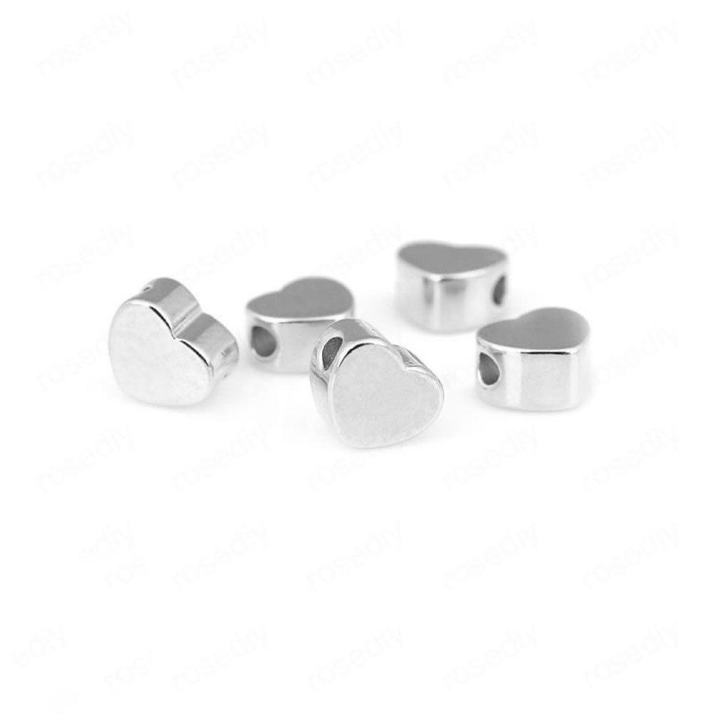 Hạt Charm Hình Trái Tim Bằng Đồng 5MM Thời Trang Dùng Làm Vòng Tay DIY