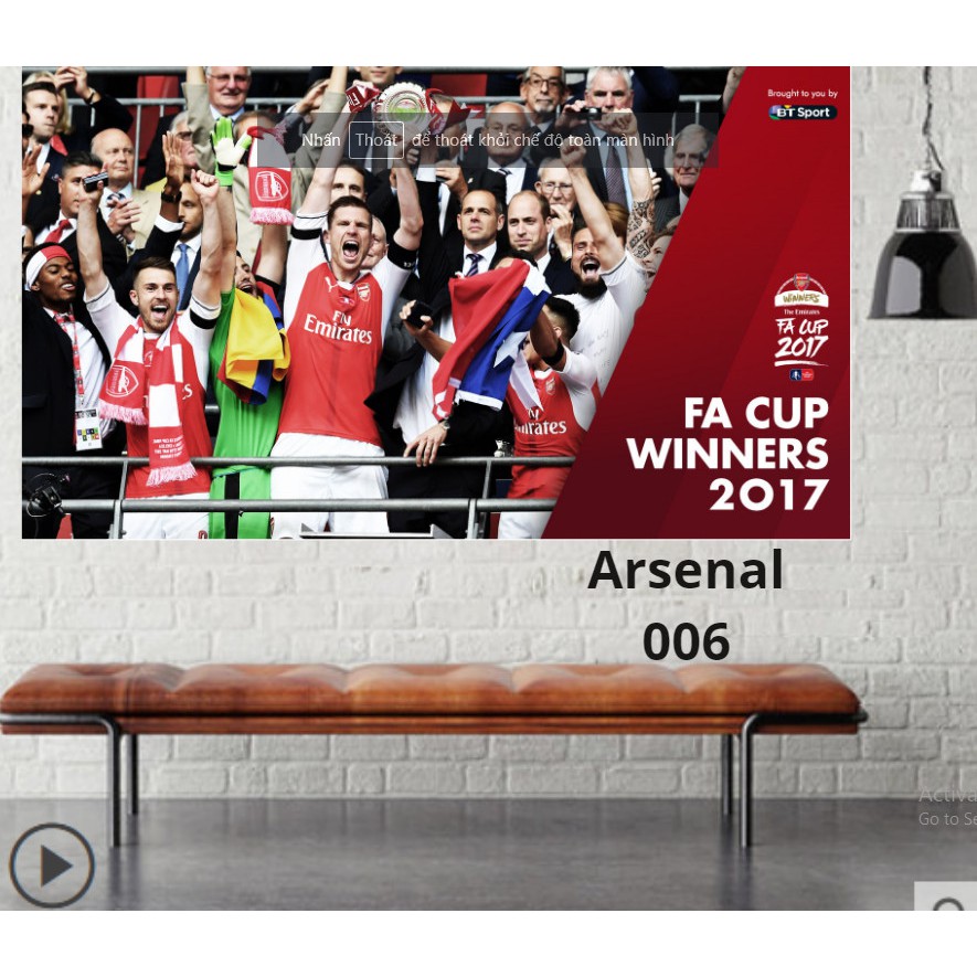 Poster Arsenal dán tường 40x60cm giá rẻ chất lượng cực đẹp