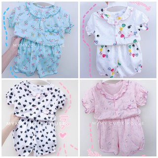 Bộ mặc nhà xinh cho bé gái