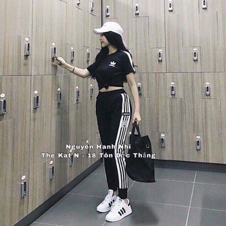 Bộ nữ thể thao adida kèm ảnh thật
