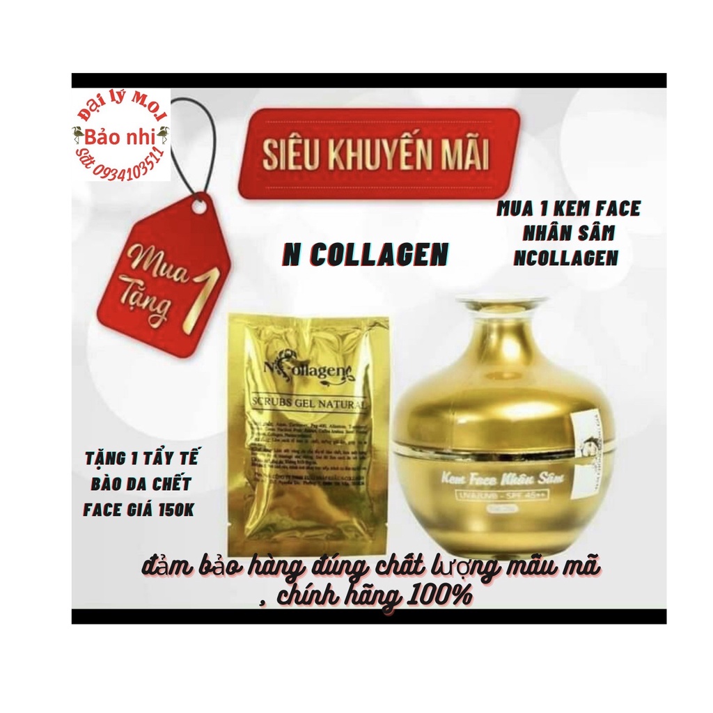 KEM FACE NHÂN SÂM CHÍNH HÃNG CÔNG TY XUẤT NHẬP KHẨU MỸ PHẨM NCOLLAGEN VIỆT NAM , ĐẨY LÙI NÁM , TÀN NHAN HIỆU QUẢ TỨC THÌ