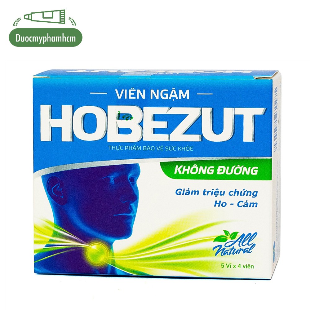 KẸO NGẬM HOBEZUT KHÔNG ĐƯỜNG HỘP 5 VỈ 4 VIÊN